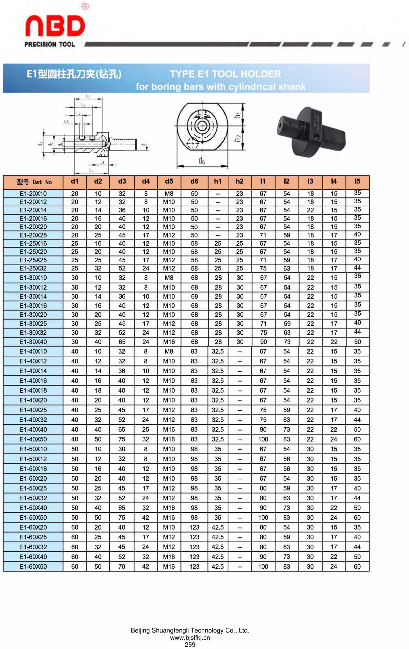 VDI End Face Tool Holder E1 — VDI端面刀夹E1 - Image 2